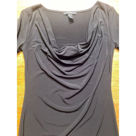 Forever 21 Droop Neck Black Dress-M - Picture 2 of 3